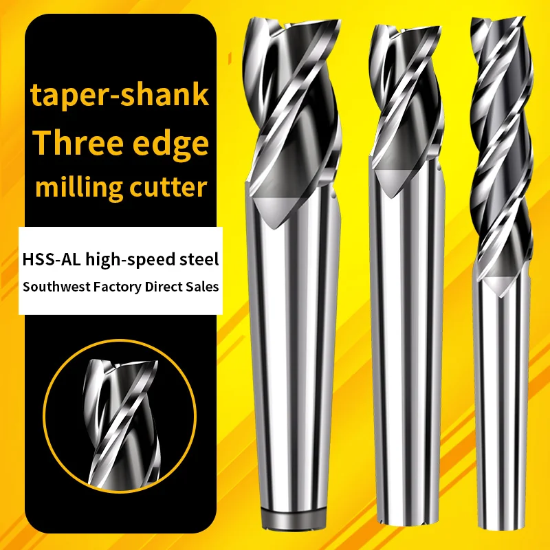 

Southwest Dachang taper shank end milling cutter taper shank high-speed steel milling cutter Harbin milling cutter 14-50 extensi