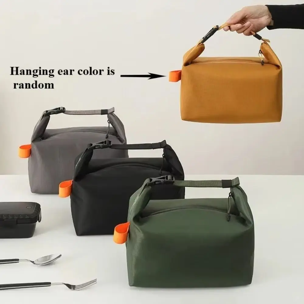 Thickened Aluminum Foil Aluminum Foil Insulated Lunch Bag Handheld Design Simple Style Large Capacity Lunch Pack