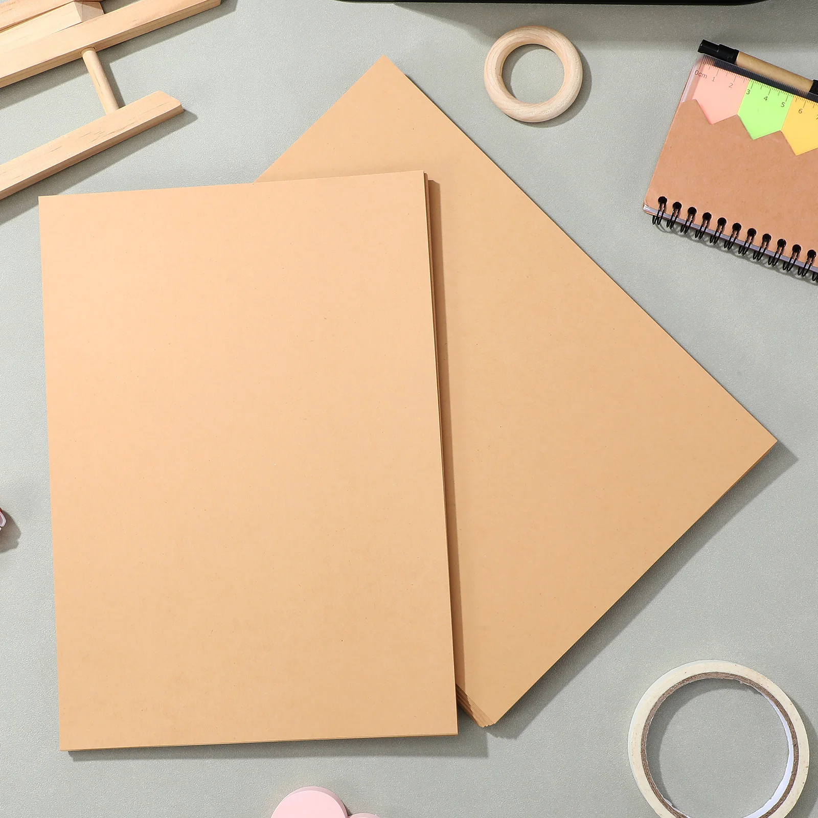 100Pcs 150gsm A4 Brown Kraft Paper Cardstock for Crafts Scrapbooking Invitations Handmade Projects Handmade Paper