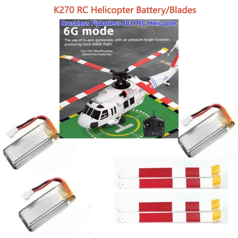 3.8V 800mAh Battery For K270 RC Helicopter Battery WL K270 Drone Accessories RC Helicopter Parts K270 Battery USB Line