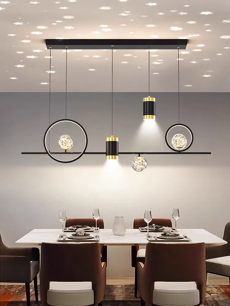 

Люстра для ресторана в звездном стиле, новая скандинавская современная простая полосатая барная креативная персонализированная люстра