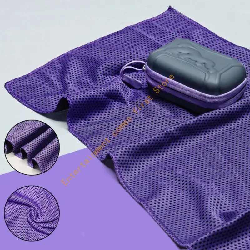 Hiking Sports Cooling Towel Set with 5 Towels and Carry Cases for Daily Training 55KD 5