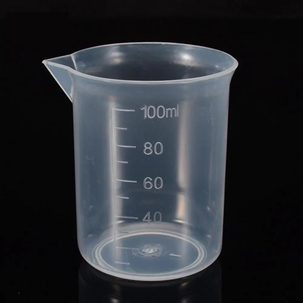Мерный стакан пластиковый градиентный для жидкости, 100 мл