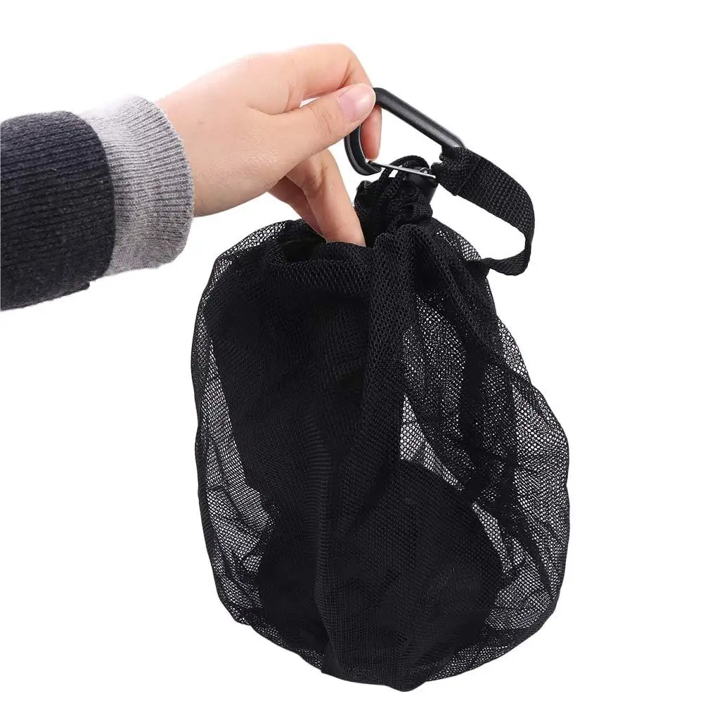 Clip-on-Ball-Netztasche, Kordelzug, Ballhalter, Basketball-Aufbewahrungstasche, Oxford-Stoff, Training, einzelne Balltasche für Rucksack