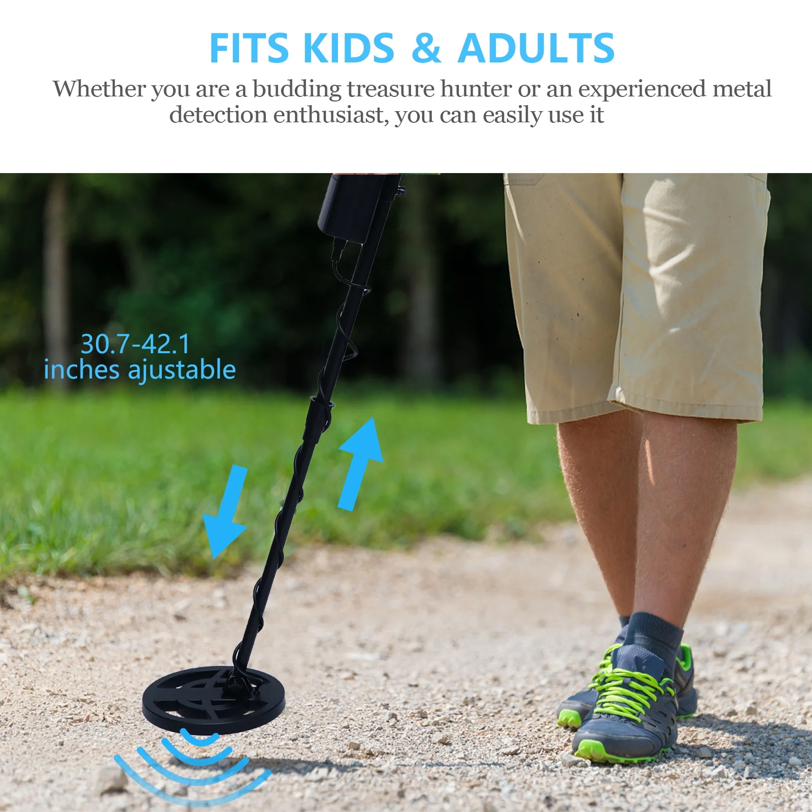 

Professional Metal Adjustable Rod Two Modes Waterproof Probe Outdoor Portable High Sensitivity