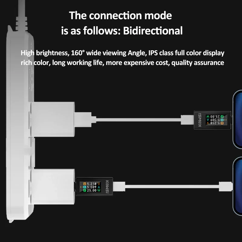 KWS-1902L Voltage Current Meter Multi-function Digital Display DC Voltage Ammeter Power Meter Type-c Cell Phone Charging Tester gallery 3