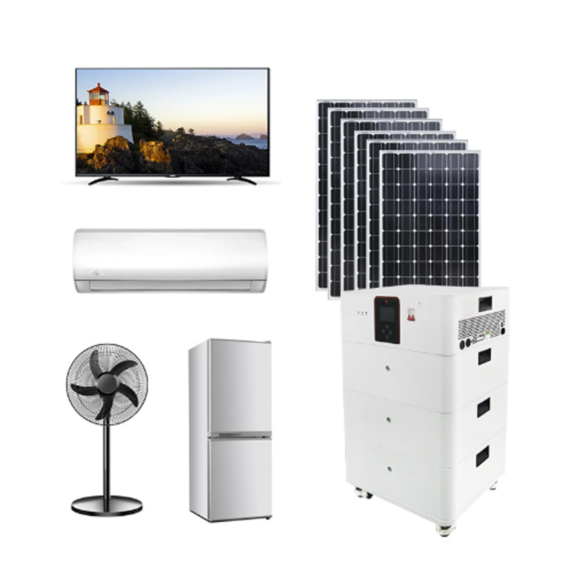 Off-grid Complete Set of 15kw Monocrystalline Solar Power System with Inverter Off-grid Solar System