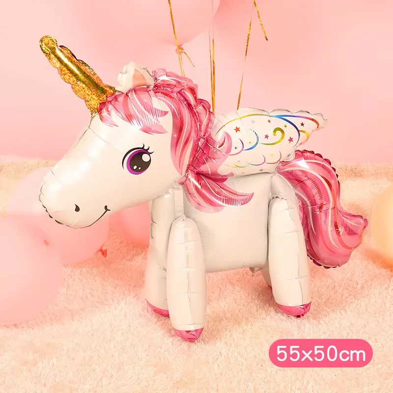 Regenboog Eenhoorn Paard Ballonnen Folieballonnen voor Kinderen Meisjes Verjaardagsfeestje Babyshower Decoraties Gelukkige Verjaardag Globos Cadeau