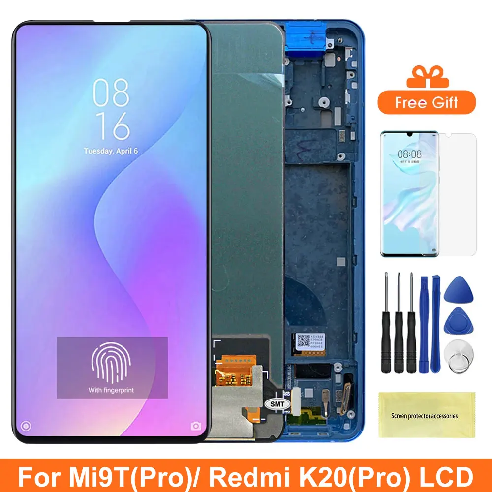 Super Amoled Screen for Xiaomi Mi 9T Pro / Mi 9T Lcd Display Digital Touch Screen for Xiaomi Redmi K20 Pro / K20 Replacement