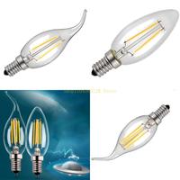 E14 6W Edison COB Filament Retro LED Light Flame Bulb Lamp Chandelier best sale