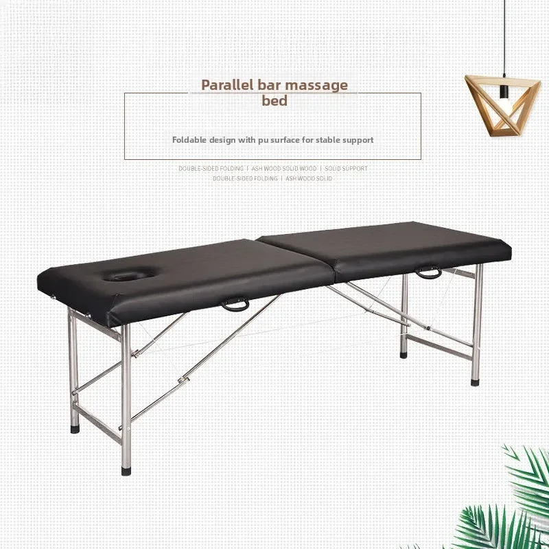 Portable Foldable Massage Bed Home Use Tuina Bed Acupuncture Spa Bed Sturdy Durable Beauty Checkup Bed Massage Table Spa Bed