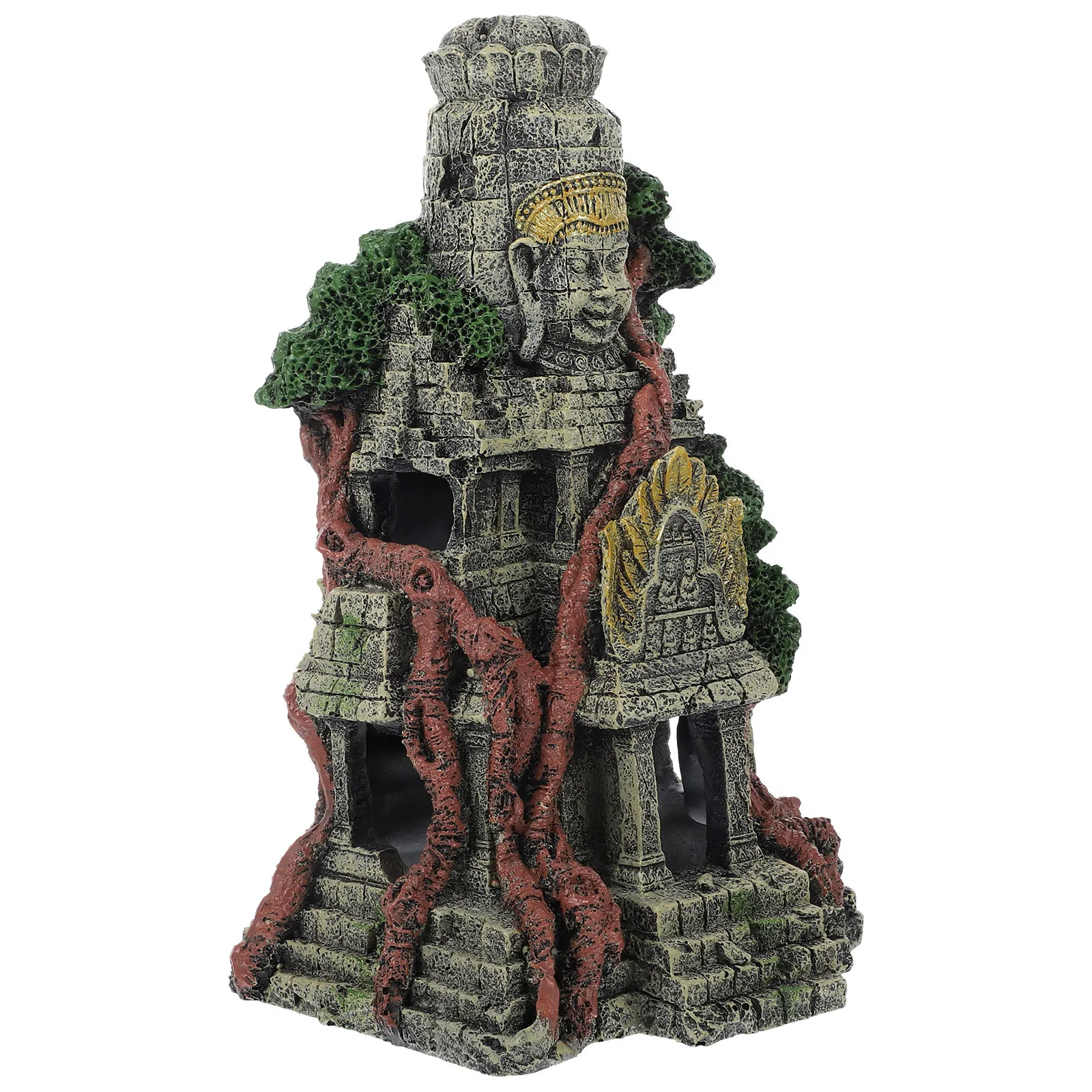 

Decoration Aquarium Fish Hideout Tank Landscaping Resin Temple Hiding Place Cave Ornament