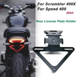 For Triumph Speed400 / Scrambler 400x 2024 Motorcycle Rear License Plate Holder Tail Tidy Fender Eliminator