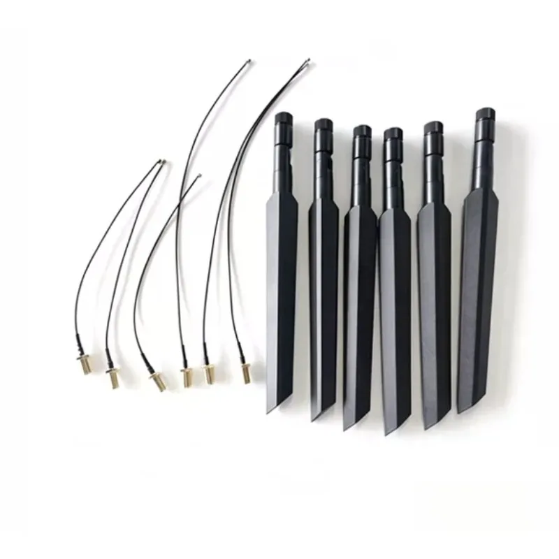 For BPI-R4-NIC-BE14 Antenna Kit 2/5/6GHz WiFi7 High Gain External Antennas With MHF4 Extension Cables
