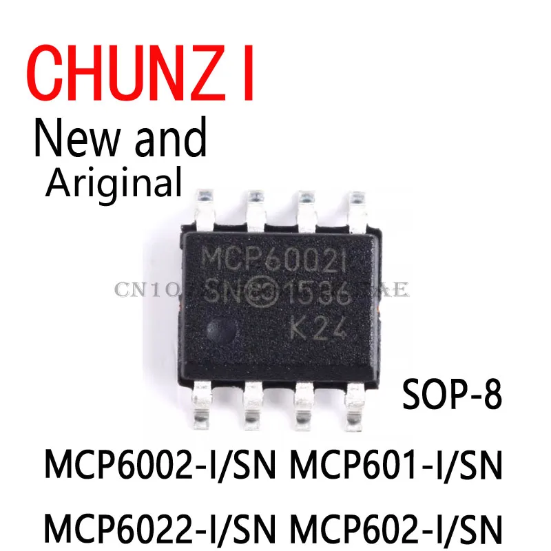 10 PCS Novo e Original SOP-8 MCP6002-I/SN MCP601-I/SN MCP6022-I/SN MCP602-I/SN