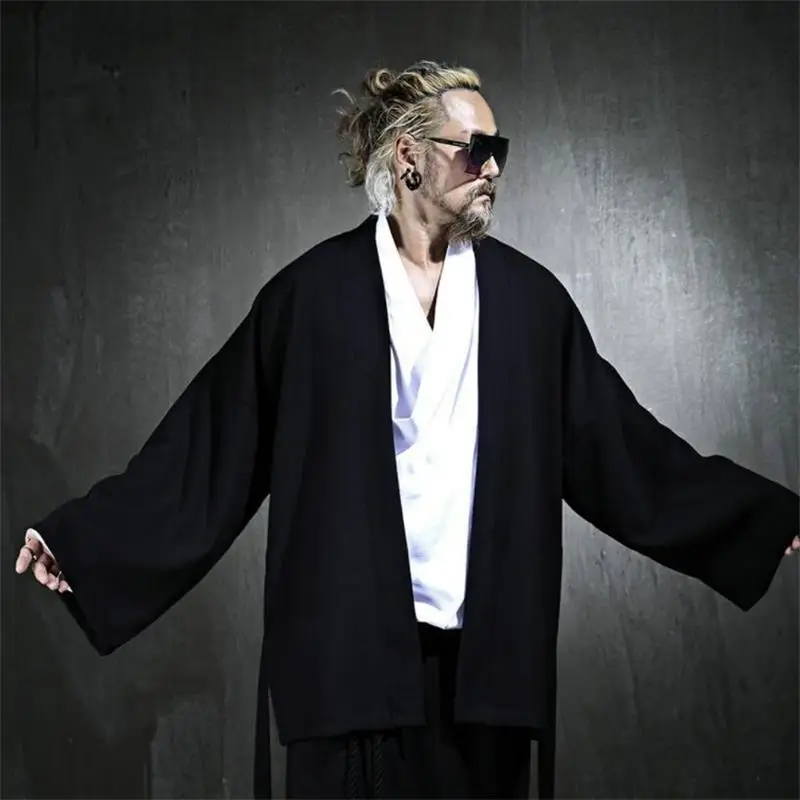 Spring Men's Frenulum Loose Coat Korea Tide Brand Plus Size Outwear New Fashion Casual Jackets Male Personality Clothes Hombre