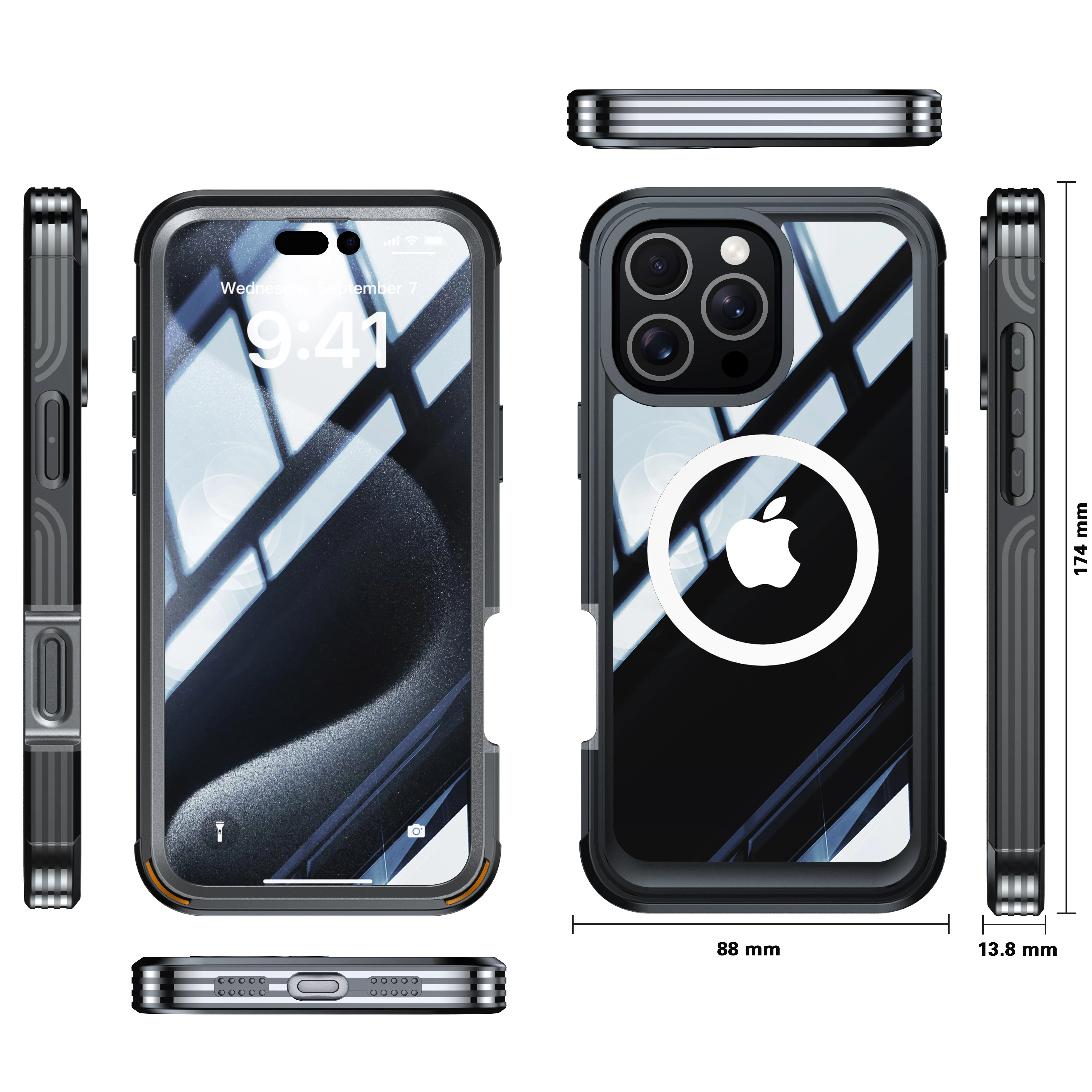 New product hot sale Shockproof Dustproof Dropproof Wireless Magnetic High Quality Phone Case For iphone16 15plus 15pro 15promax