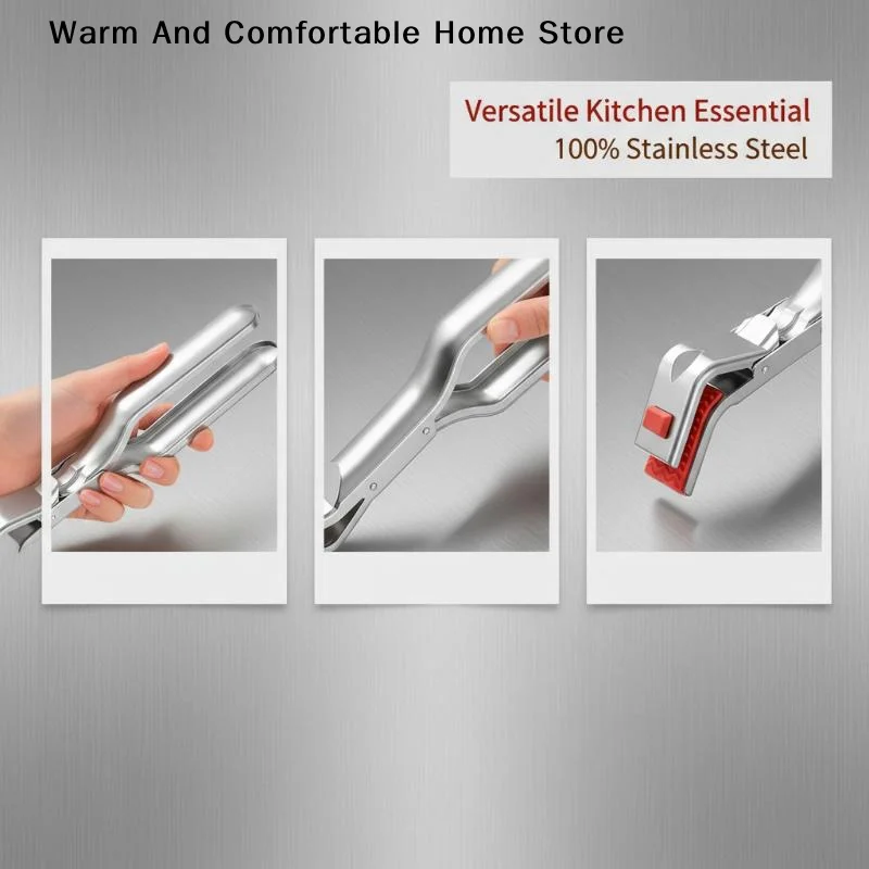 Stainless Steel Dish Clamp Pot Pan Gripper Clip Anti-scalding Clip Hot Bowl Holder Hot Dish Plate Bowl Lifter Retriever Tongs