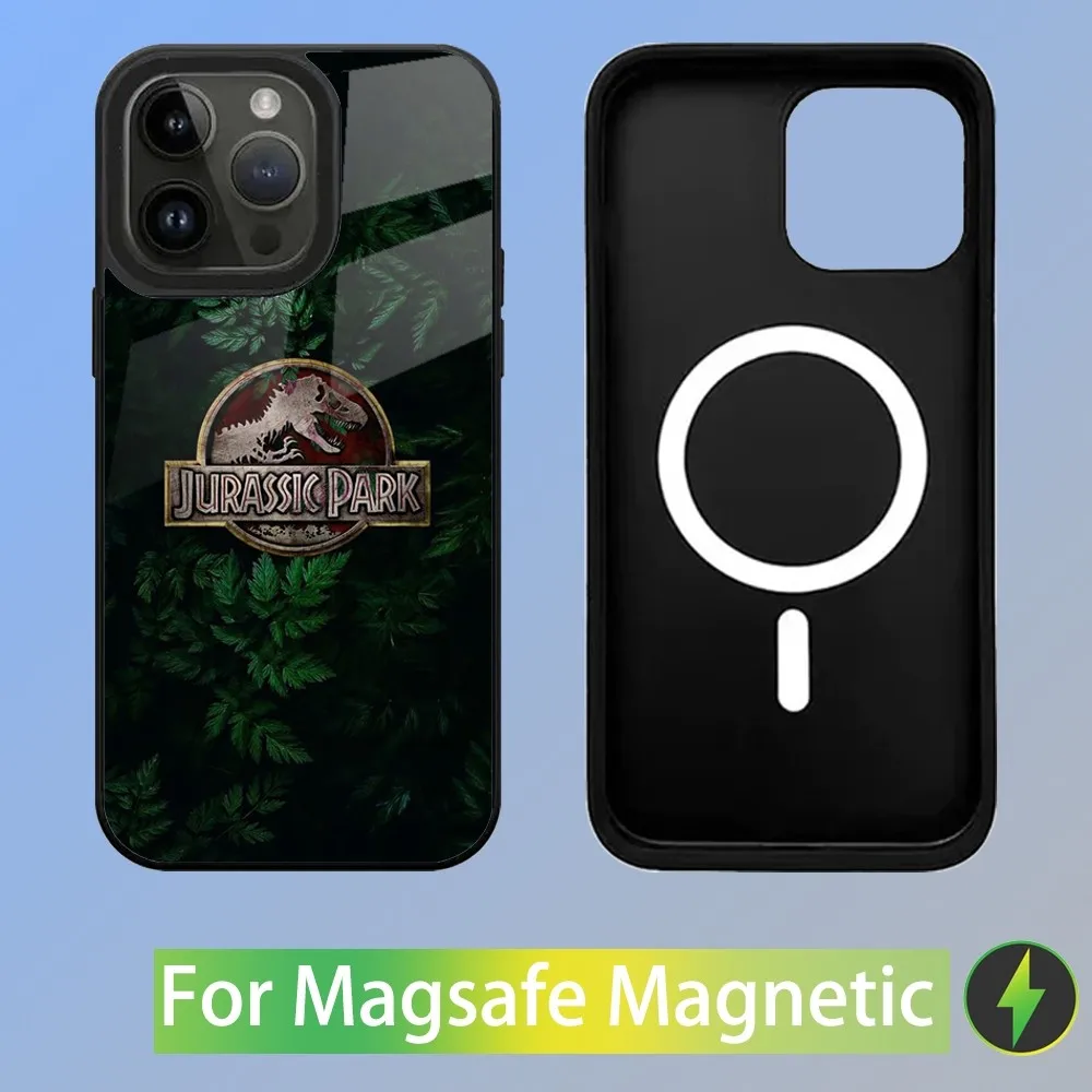 J-Jurassic Park Dinosaur World Phone Case For iPhone 15,14,13,12,11,Plus,Pro,Max Mini Magsafe Magnetic Wireless Charging