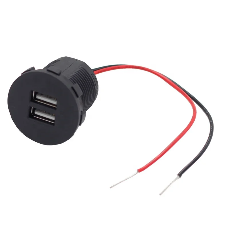 

12 В 24 В DC 2.4A двойной USB разъем автомобильное зарядное устройство вольтметр с отображением напряжения