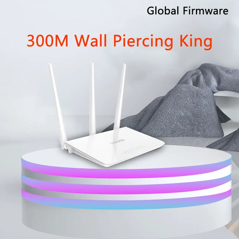 

Hot Selling Tenda F3 300Mbps Wireless Routers Easy Setup English System Wifi Router 3 5dBi External Antennas Home Router