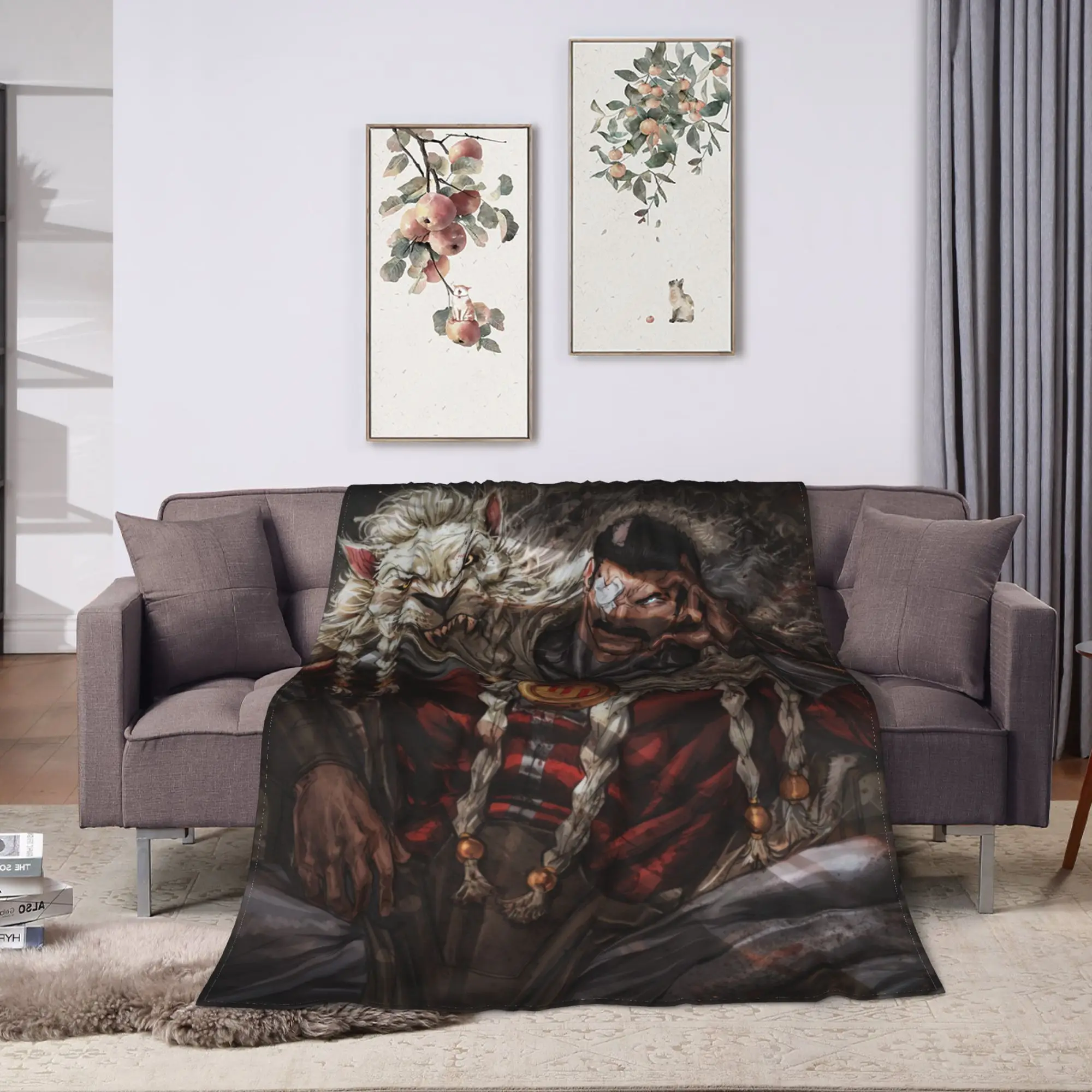 Soft Warm Blanket Picnic Thragg Invincible Villain Portrait Throw Blanket  Flannel Bedspread For Home Decor Funny Sofa Bed Cover