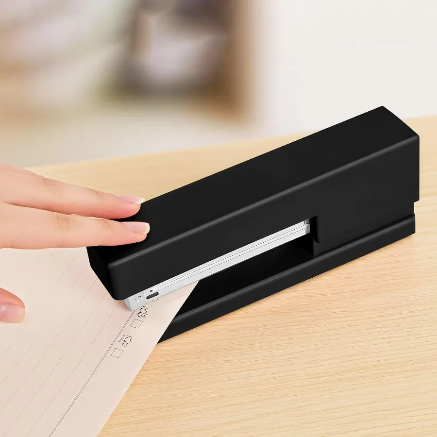 Офисный настольный степлер емкостью 25 листов с скобами 830 и удаленными скобами для стола, нескользящий для школы, дома, черный