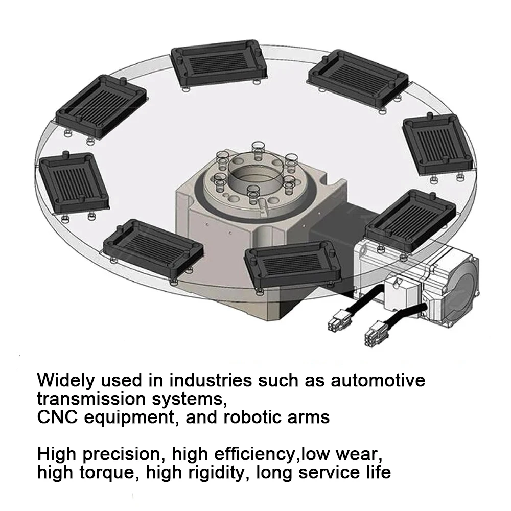 High Duty Circular Locator Hollow Rotary Table Reducer Electric Rotary Platform Indexing Plate Replace DD Motor Cam Splitter