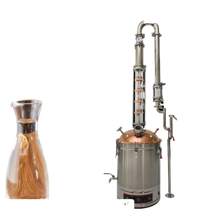 Purple copper crystal tower distiller small