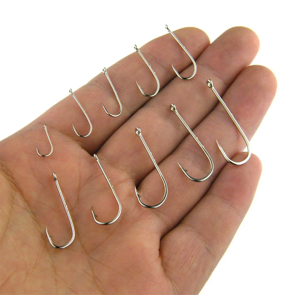 100 Pcs Fishing Hook Set Tool Accessories Carbon Steel Fishing Hook Set Fishing Tackle High Performance High Quality