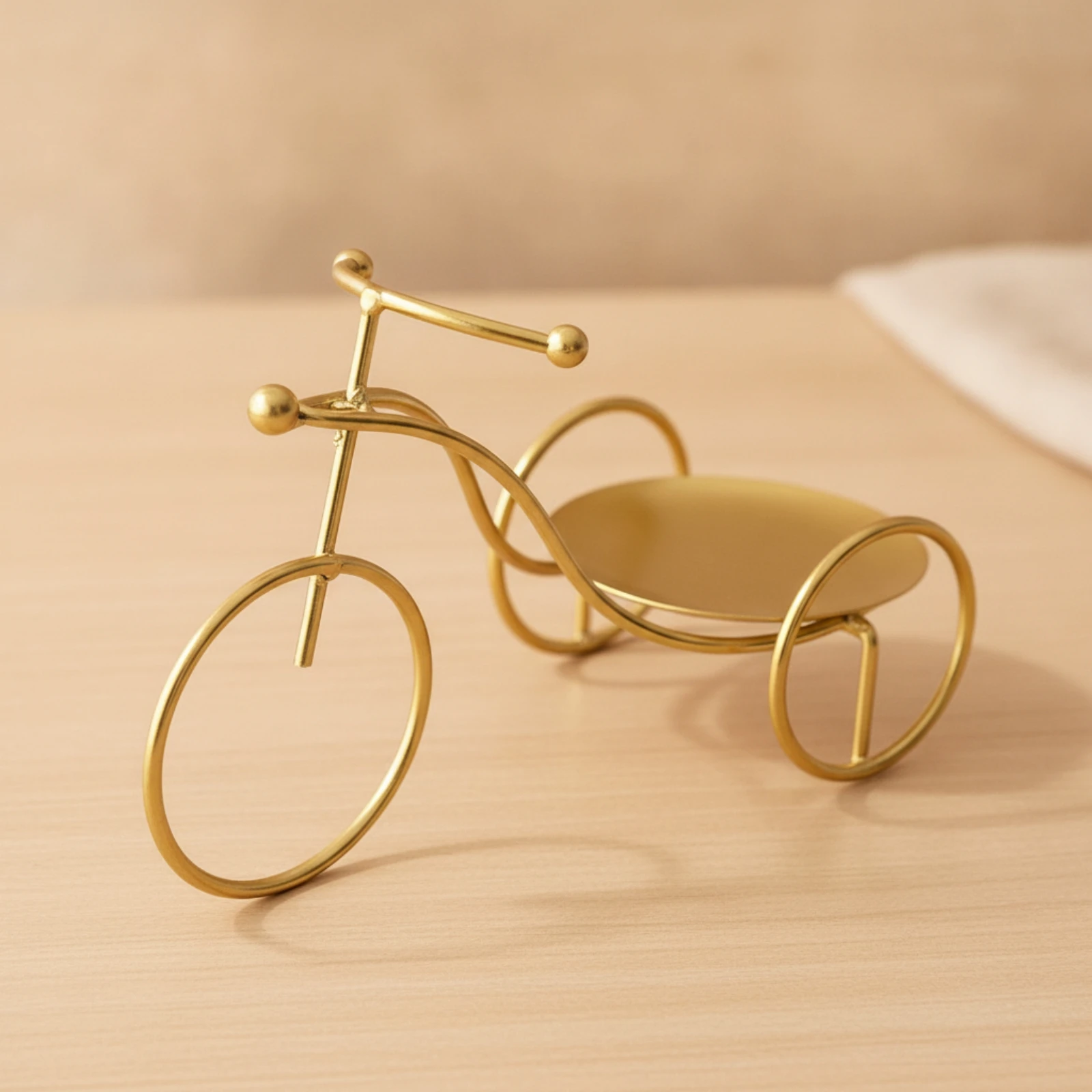 Cycle Candle Holder Decorative Candle Tray Stand Candlestick Rustic Vintage for Coffee Table view 4