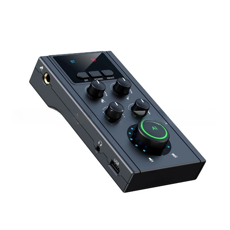 Virtual Microphone Adapter  Sound Device USB Sound Card Voice Converter for Laptop