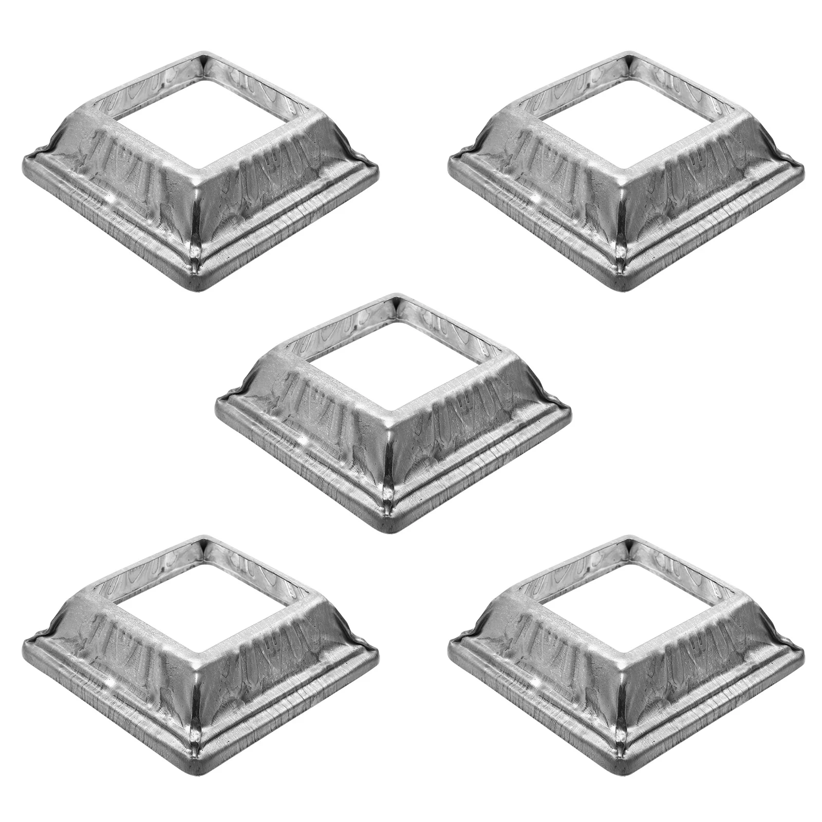 

50Pcs Metal Railing Post Base Flange Support Trim Anchor for Deck Porch Handrail Fence Railing Post Base