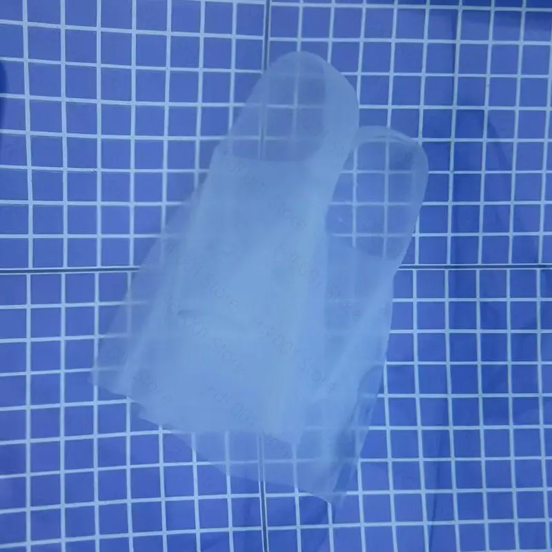 Fully Transparent Invisible Flippers, Professional Swimming Silicone Flippers, Freestyle Swimming Shoe Short Flippers