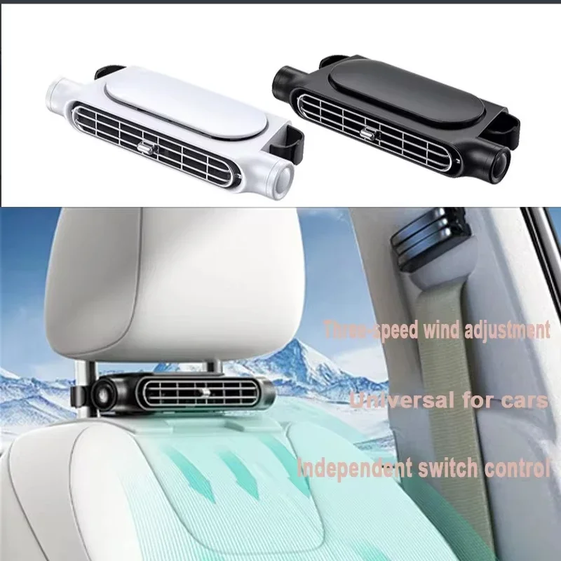 

Adjustable Car Headrest Rotary Cooling Fan Twin-Turbo Mini Car Headrest Fan Usb Car Seat Powerful Silent Cooling Fan