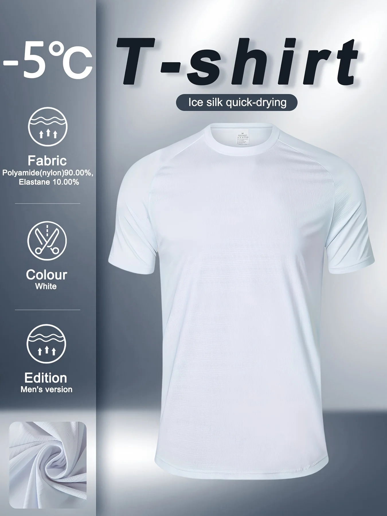 

Спортивная мужская футболка, дышащая и быстросохнущая, свободная, с круглым вырезом, впитывающая пот, с короткими рукавами, спортивный топ для бега