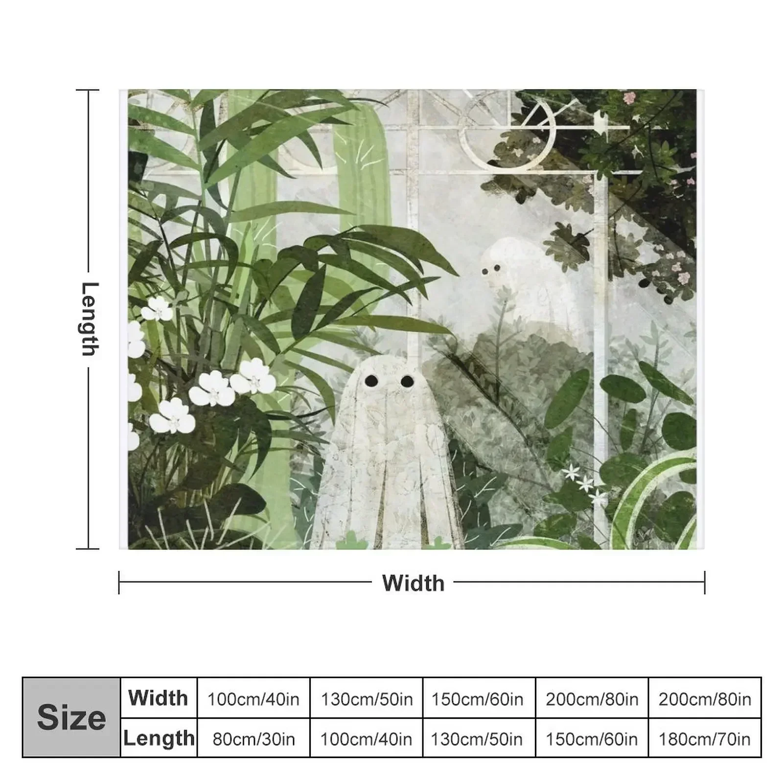 There's A Ghost in the Greenhouse Again Throw Blanket Camping Giant Sofa funny gift Blankets