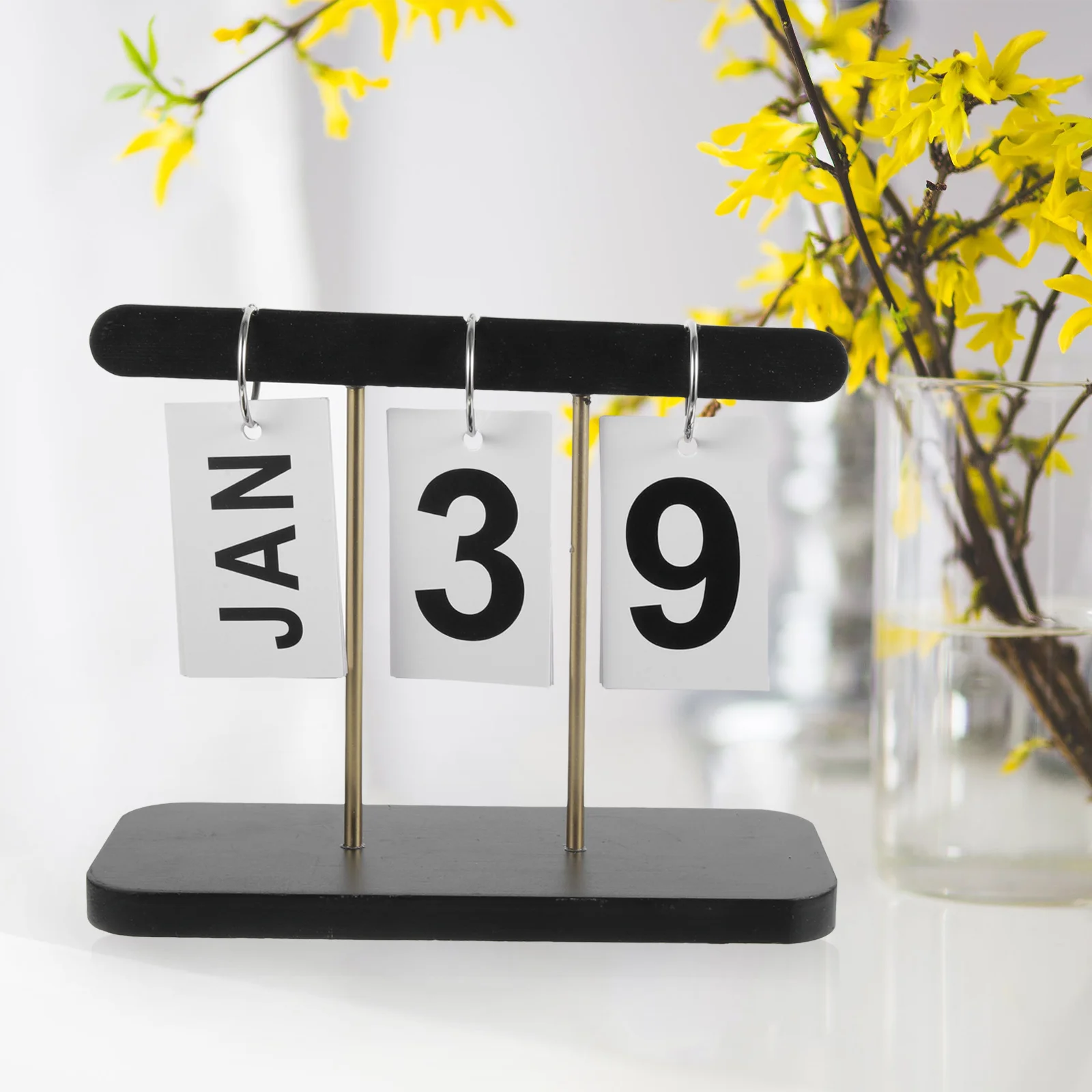 

Wooden Page Turning Calendar Rustic Tabletop Flip Calendar For Home Office Desk Decor Standing Reusable Vintage Farmhouse