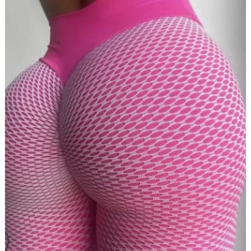 New Women Elastic Bubble Pants Female Workout Yoga Fitness Leggings Seamless High Waist Butt Liftting Fashion Sports Pants