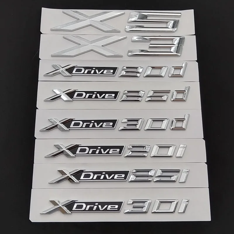 

3D ABS XDrive 20d 23d 25d 30d 35d 40d 45d 50d 55d 20i 25i 30i GT X1 X3 X5 X6 Car Rear Trunk Emblem Sticker for BMW Accessories