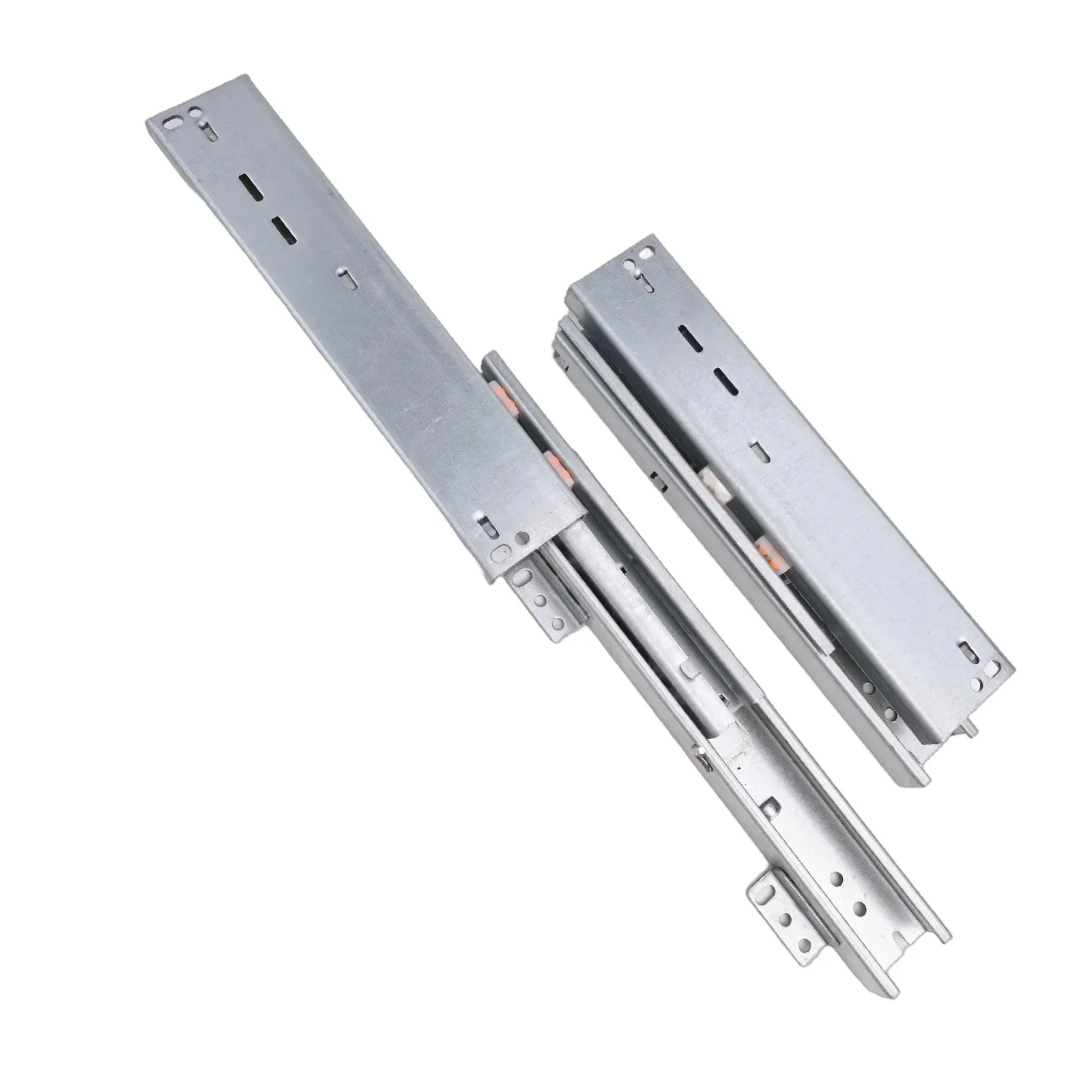 Slide Rail Underfloor Guides Floor Mounted Soft-close For Cabinet  Drawer Furniture Cabinet Damping Buffer Slide Rail