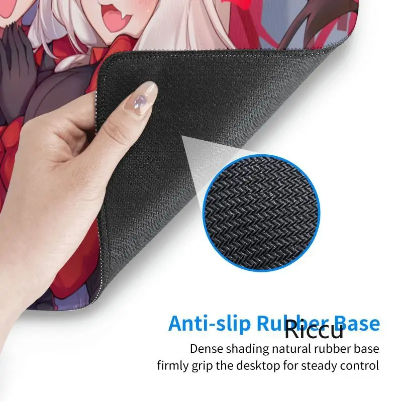 Anime Helltaker Mouse Pad, Gamer Gaming, Teclado, Deskmat, Mausepad, Mat Non-Slip, Acessórios de computador, Bloqueio Borda