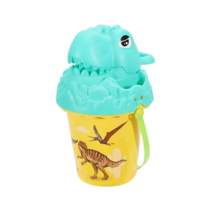 

Beach 9-piece children's cartoon shark dinosaur fun digging shovel rake play bucket beach toy