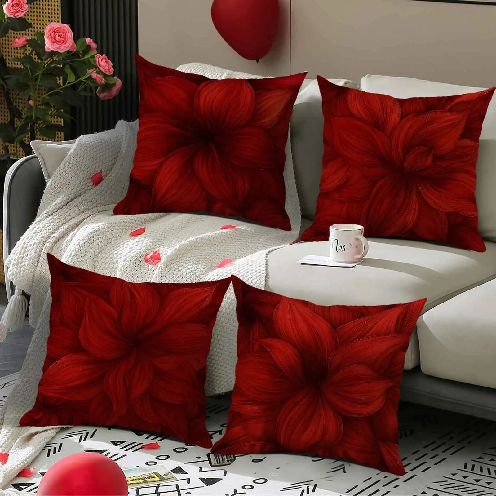 4 Piezas Fundas Coj… - image