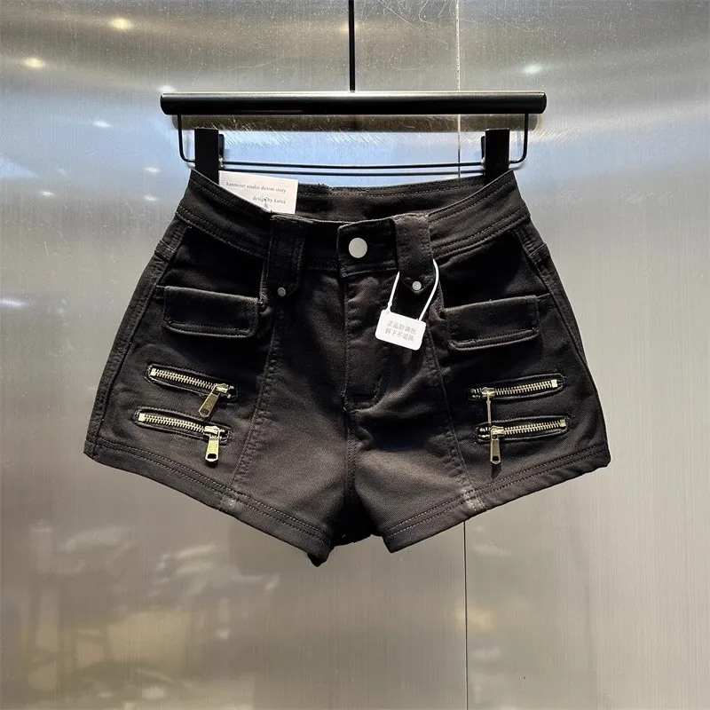

American Style Hot Girl Denim Shorts 2025 Summer New Women High Waist Short Pants Fashion All Match Jean Shorts