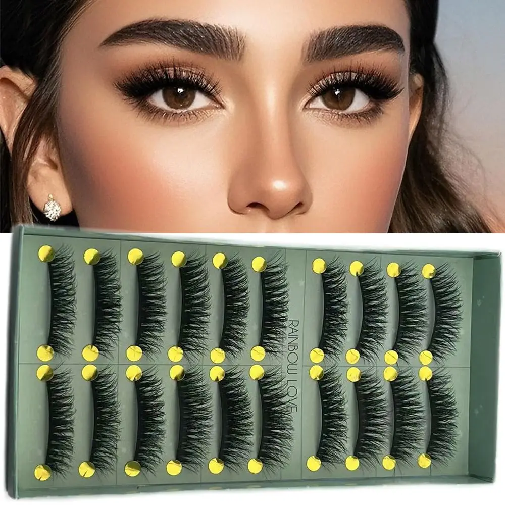 Pluizige Valse Wimpers Natuurlijke Lange Handgemaakte 3D Faux Nertsen Lash Volume Dierproefvrij Oogmake-up Gereedschap Wimper Extension