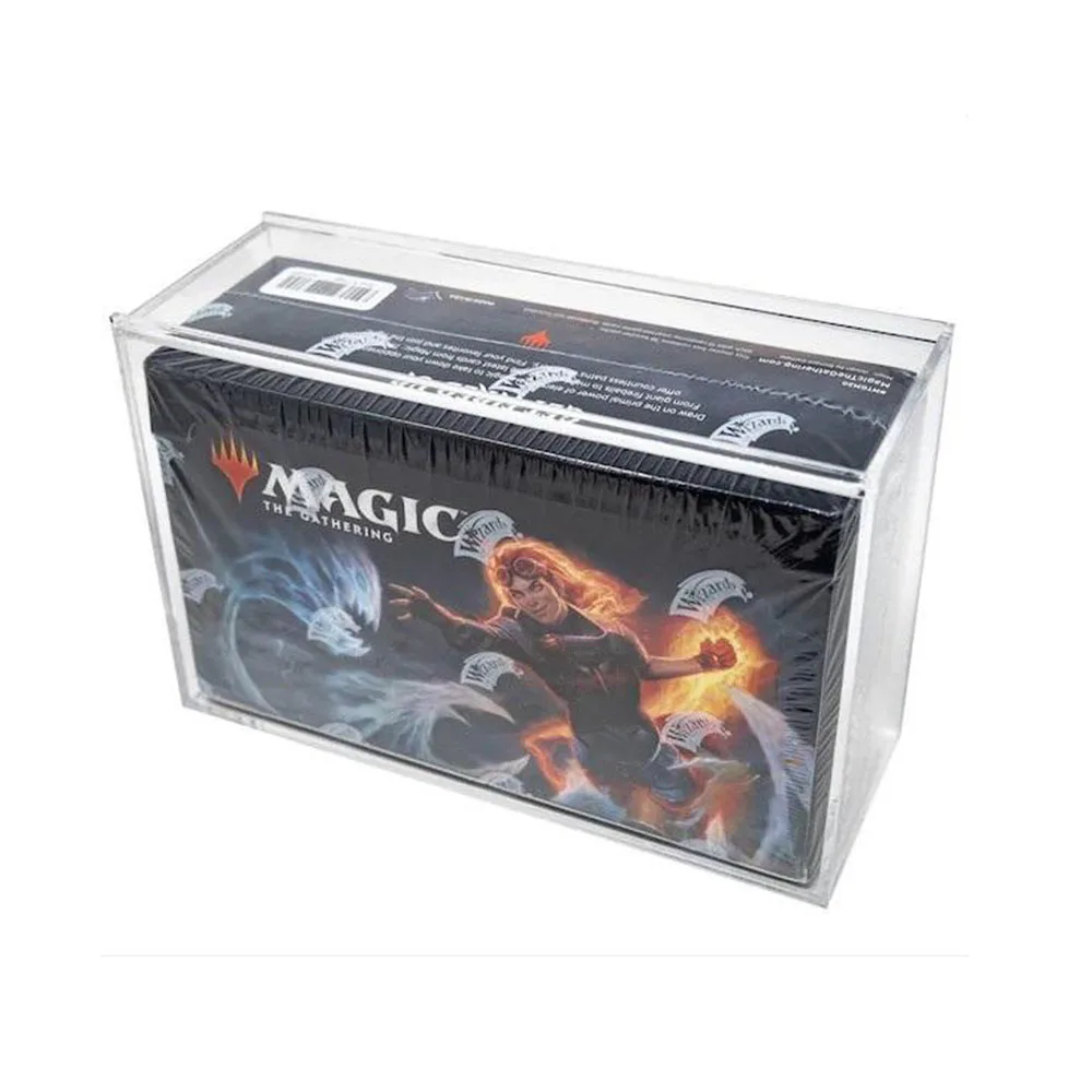 Dustproof Acrylic Booster Box Storage Display Case Protector for Magic The Gathering Collectibles Transparent Perspex Game Box