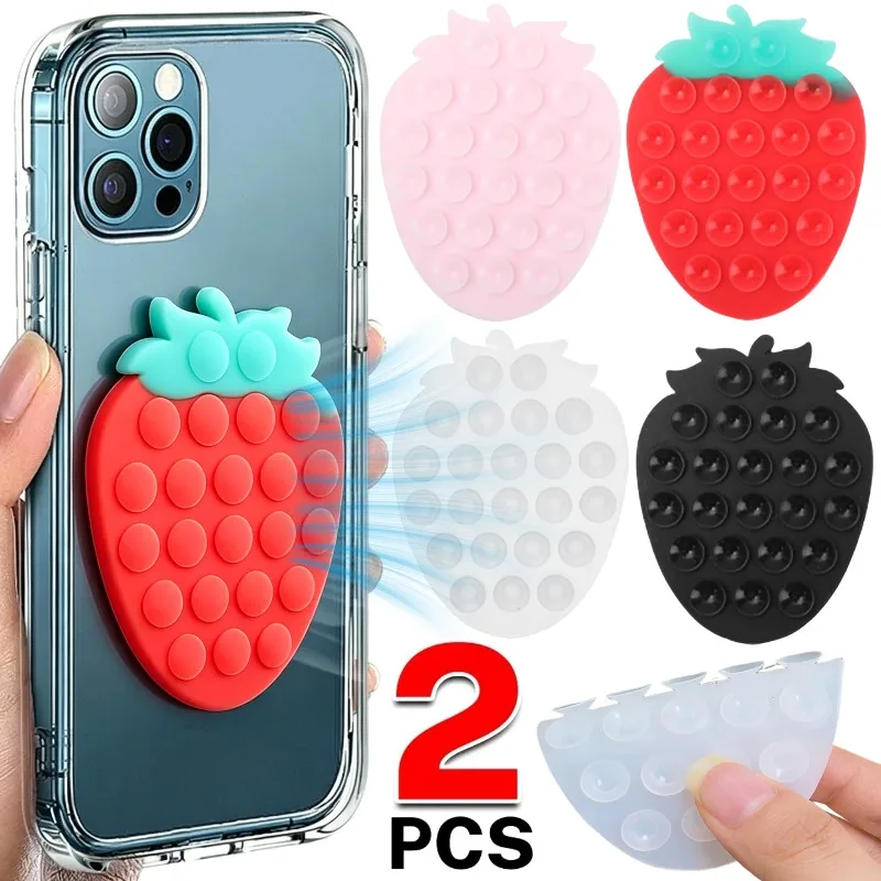 

Strawberry Suction Cup Mobile Phones Sucker Support Mount Portable Phone Stand Universal Phone Fixed Pad Car Navigation Bracket