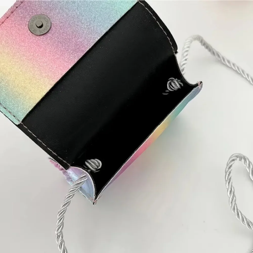 Gradient księżniczka akcesoria moneta torebka piękne dziewczynki małe kwadratowe torby Crossbody śliczny królik dziecięca torba na ramię