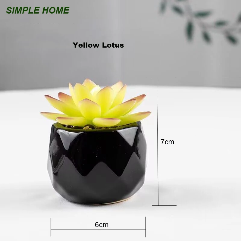 Künstliche saftige Bonsai-Pflanzen mit Keramiktopf für Raumdekoration, Bürotisch, Hausgarten-Dekoration – Detail 11
